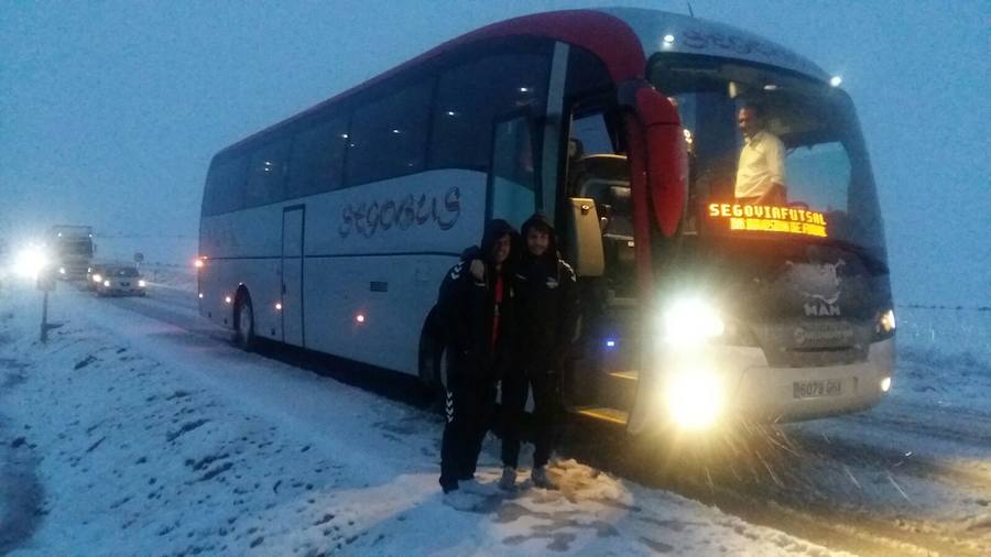 El Naturpellet Segovia, atrapado por la nieve