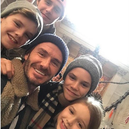 David Beckham se refugia en sus hijos