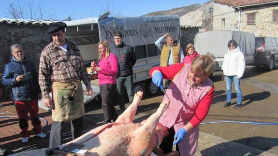 Camporredondo de Alba celebra la tradicional fiesta de la matanza