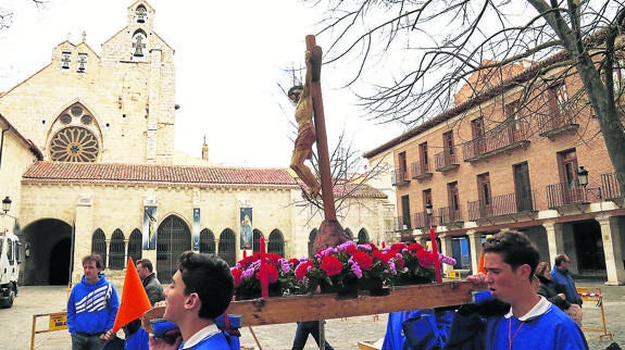 Pequeños cofrades en Palencia