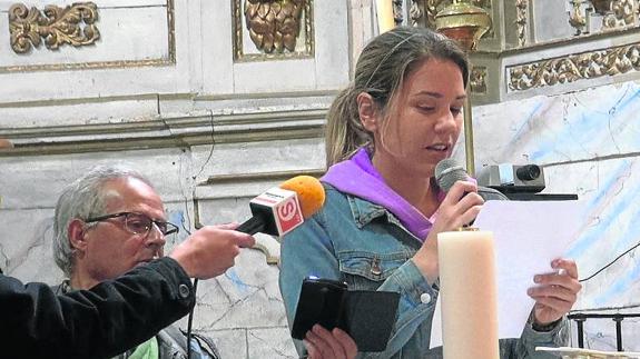 Cecilia Hernández leyó el manifiesto de la Marcha Solidaria de Las Villas