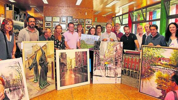 Raúl Sánchez Muñoz gana el concurso de pintura rápida de Palencia