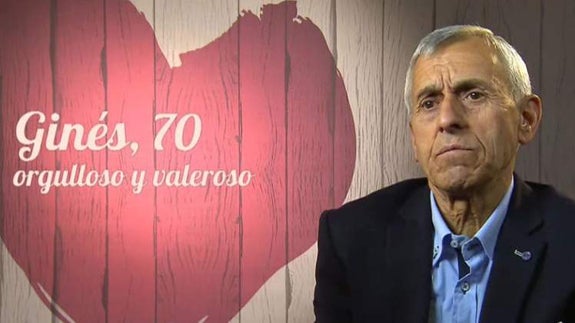 Ginés estrena homosexualidad en 'First Dates' 45 años después de convivir con su mujer