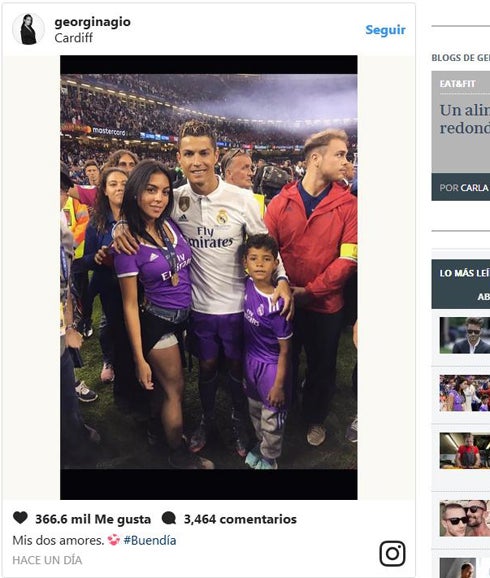 Emotivo mensaje de Georgina a Cristiano Ronaldo